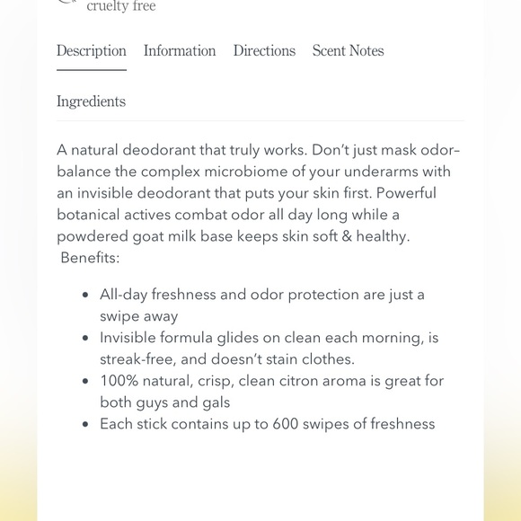 Beekman 1802 milk stick invisible deodorant - Picture 4 of 7